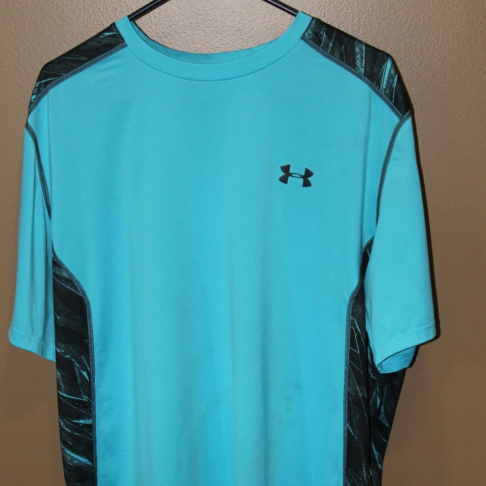 Under Armour Heat Gear Tee Shirt - XXL - Blue